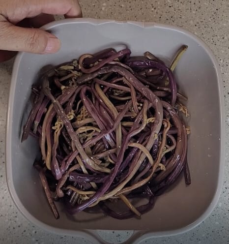 Gosari, parboiled fernbrake, for Korean spicy beef soup